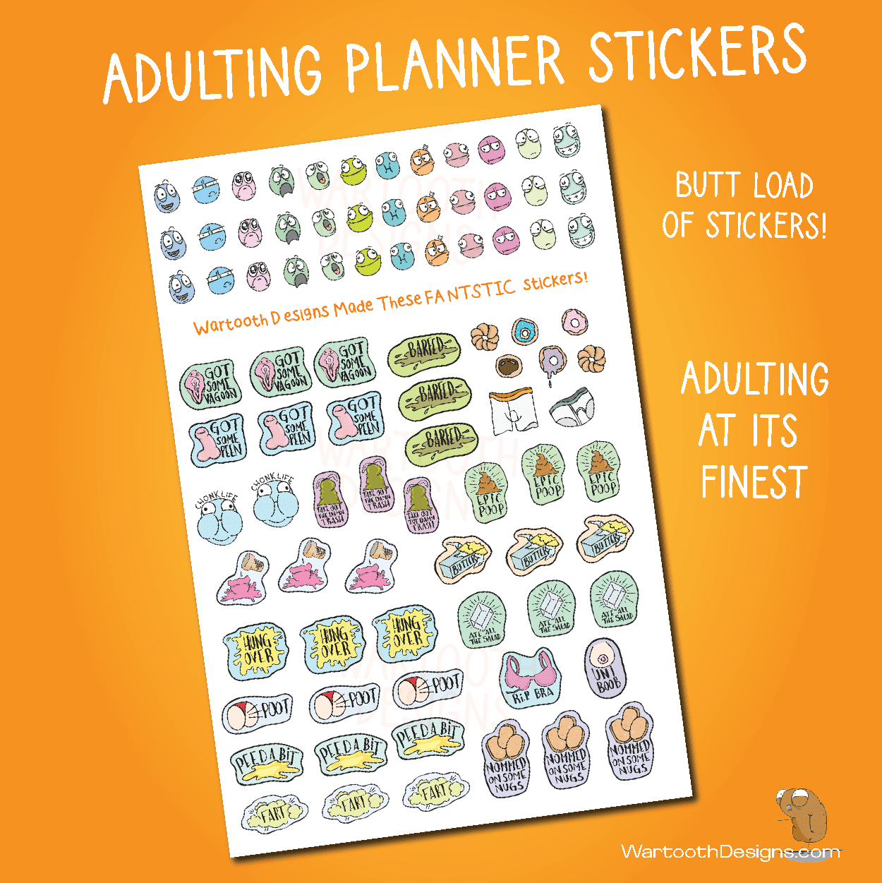 Weird Planner Stickers for Adults - Wartooth Designs