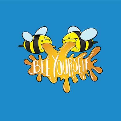 Two Bees Vomiting Honey