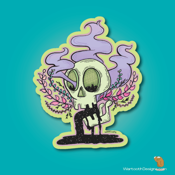 Skull Space Drool (Sticker or Magnet)