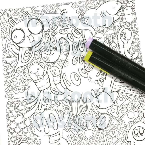 Scribbles Coloring Page - Tentacular