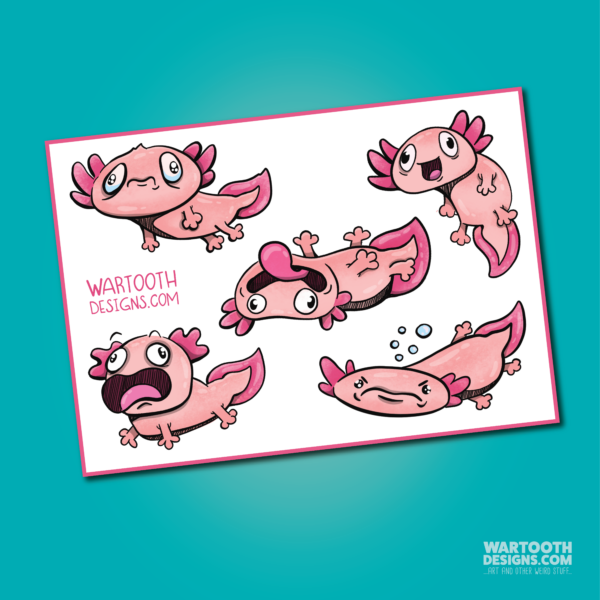 Axolotl Sticker Sheet