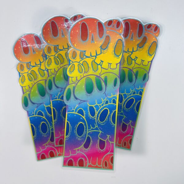 Rainbow Skull Bookmark