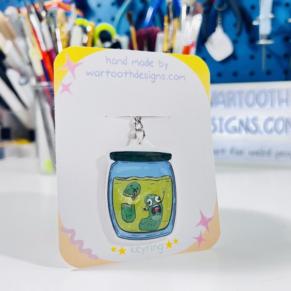 Pickle Jar Keychain